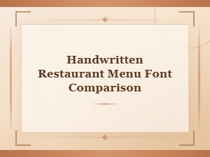 Best Handwritten Restaurant Menu Fonts Compared for Diners